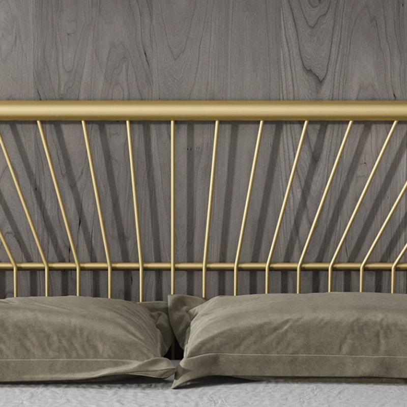 Modern Style Metal Frame Storage Panel Bed with Rectangular Headboard Shape - image 10