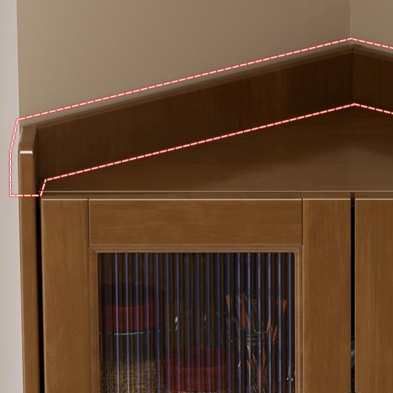 Independent Rubberwood Utility Storage Cabinet with Shelves, Living Room - image 13