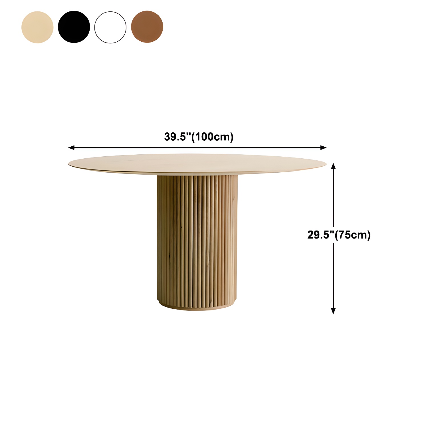 Modern Round Wood Dining Table Home Kitchen Dinner Pedestal Dining Table - image 17