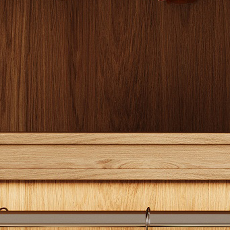 Wood Grain Minimalist Laminate Independent Wardrobe Closet with Soft Close Drawer, Soft Close Door, and Interior Shelves - image 9