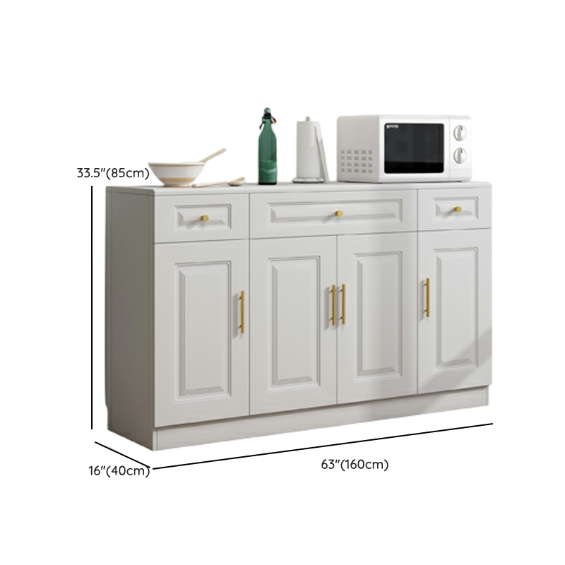 White Modern Wood Sideboard with Drawer and Cabinet with Adjustable Shelves - image 20