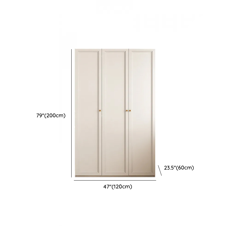 White Minimalist Laminate Wardrobe Closet with 3-Drawer, Soft Close Door, Interior Shelves, and Clothing Rod - image 9