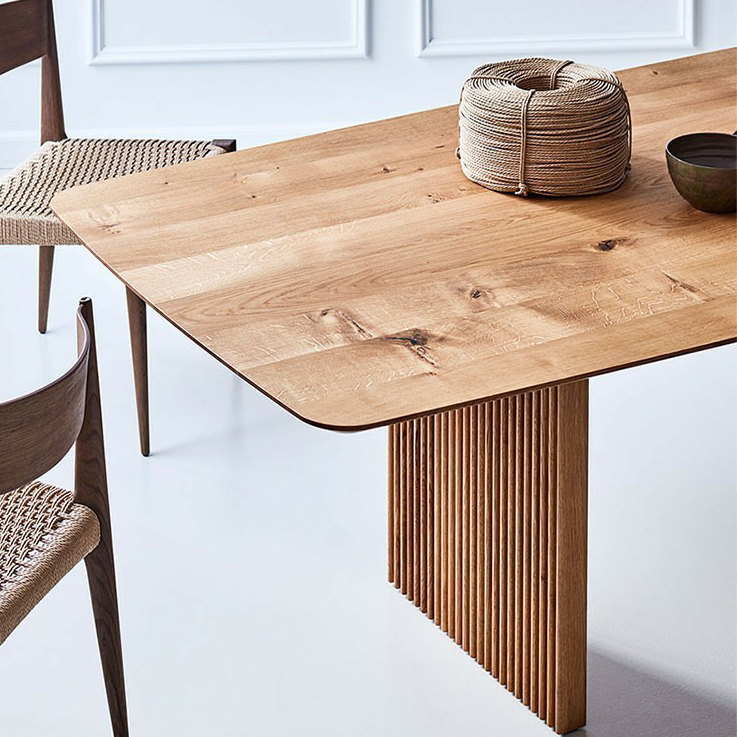 Modern Rectangle Wood Standard Table Height Dining Table , 8 Person/For 6/4 Person Fixed Table - image 8