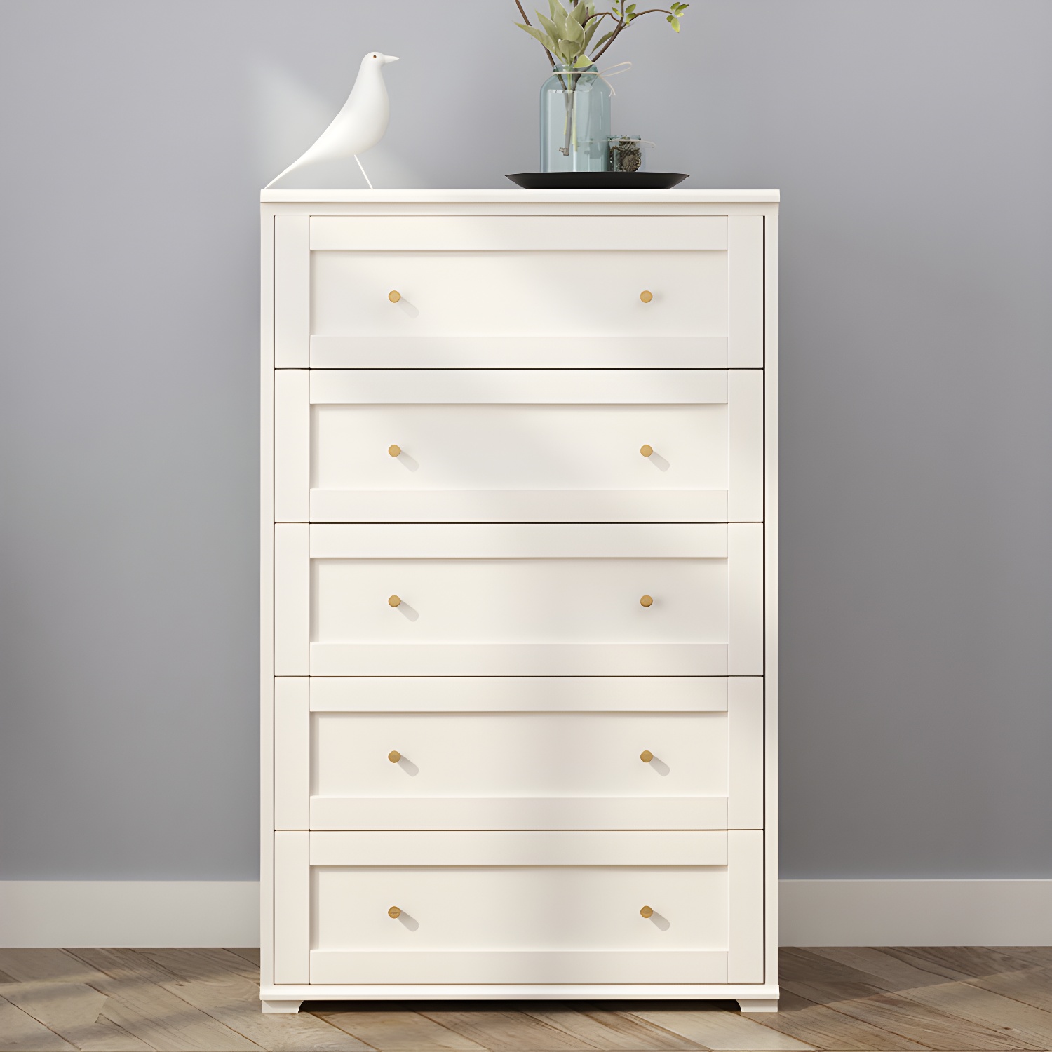 Modern Horizontal Double Dresser Birch Wood Storage Dresser for Bedroom - image 3