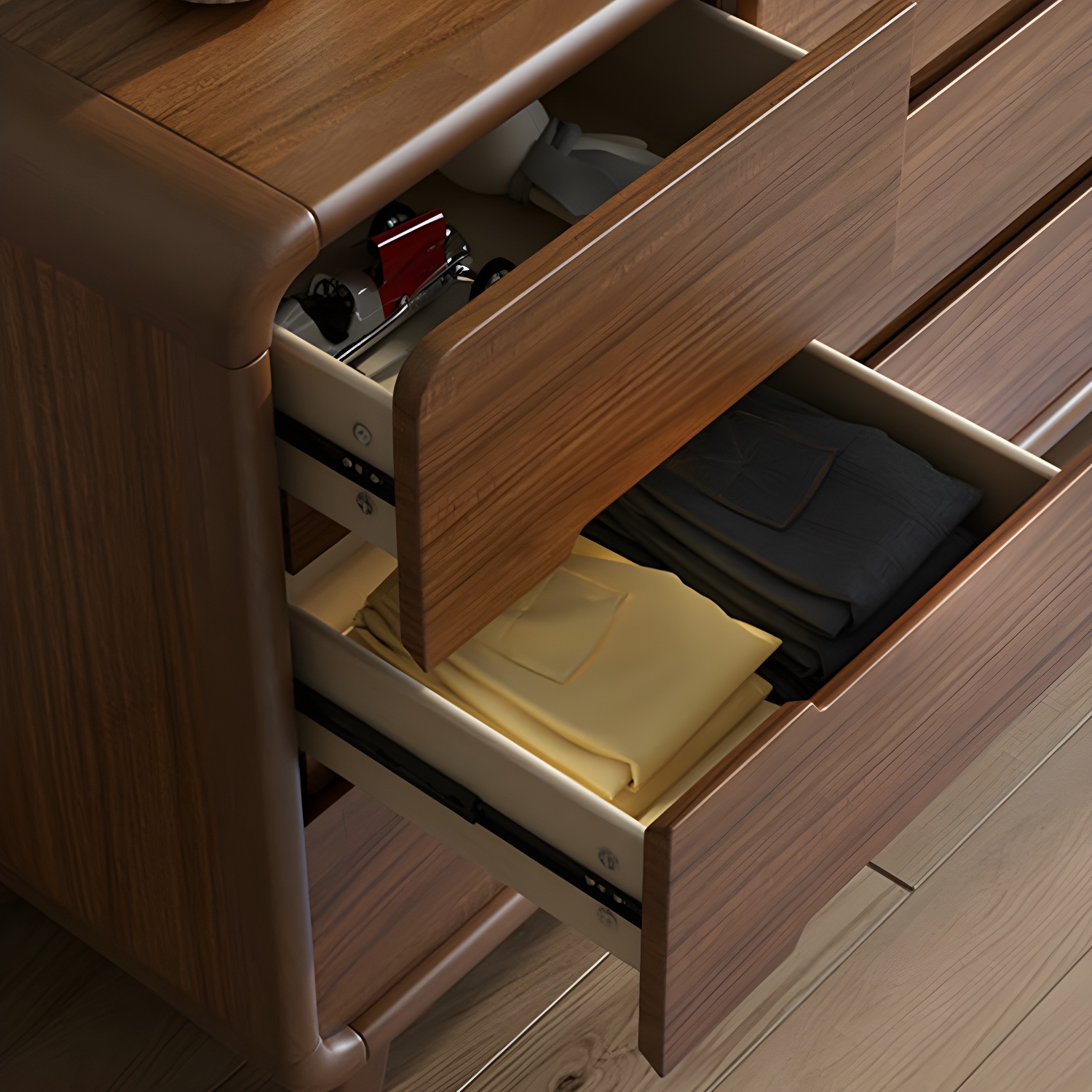Traditional Wood Dressers with Drawers and Soft Close Glides - image 9