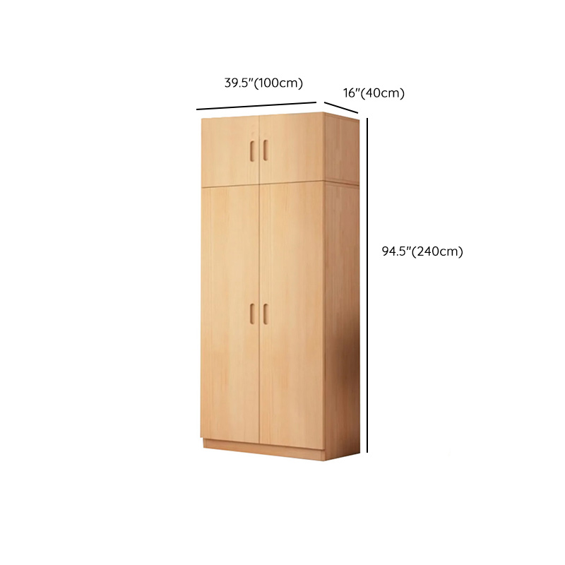 Freestanding Natural Wood Natural Wardrobe - image 45