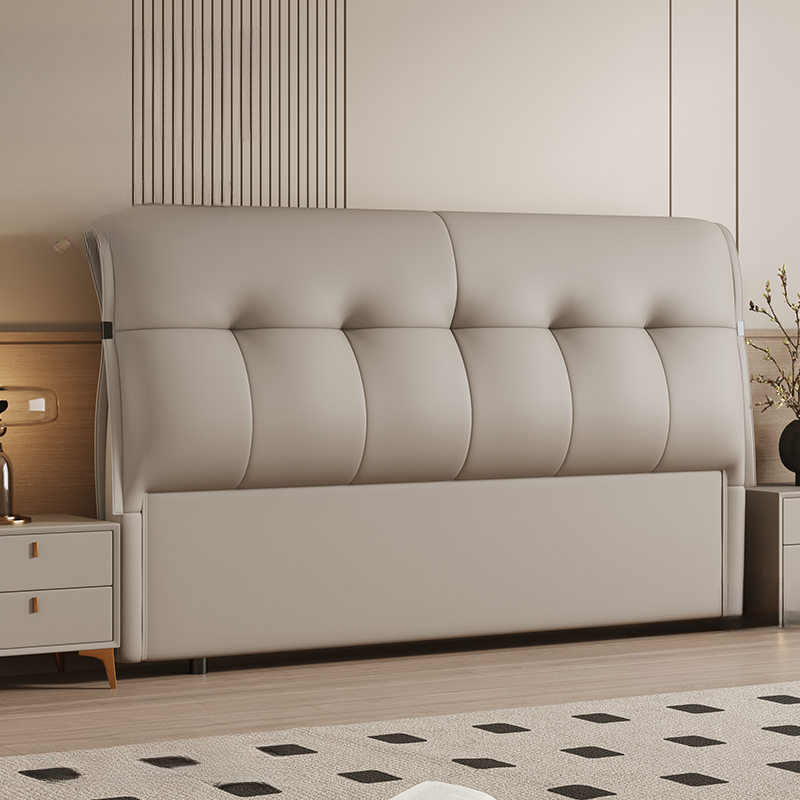 Simplistic Panel Headboard with No Distressing, Piled Tufted Rectangular Design for King/Queen/Full Bed, Sponge Upholstery Fill, Standard Height - image 7