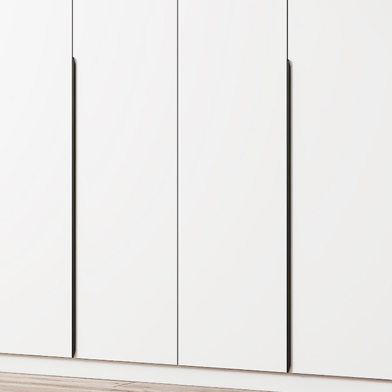 Modish Wooden Independent Armoire Cabinet with Interior Shelves and Clothing Rod - image 5