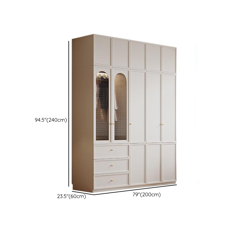 Casual Wooden Independent Armoire Cabinet with 3-Drawer, Interior Shelves, and Hanging Rod - image 13