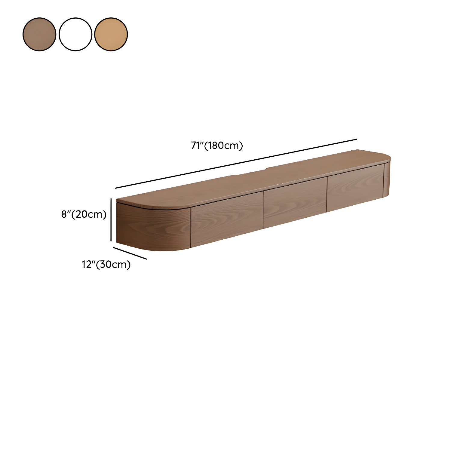 Scandinavian Wood TV Stand with Drawers and Cabinet for TVs Over 67 Inches Long - image 11