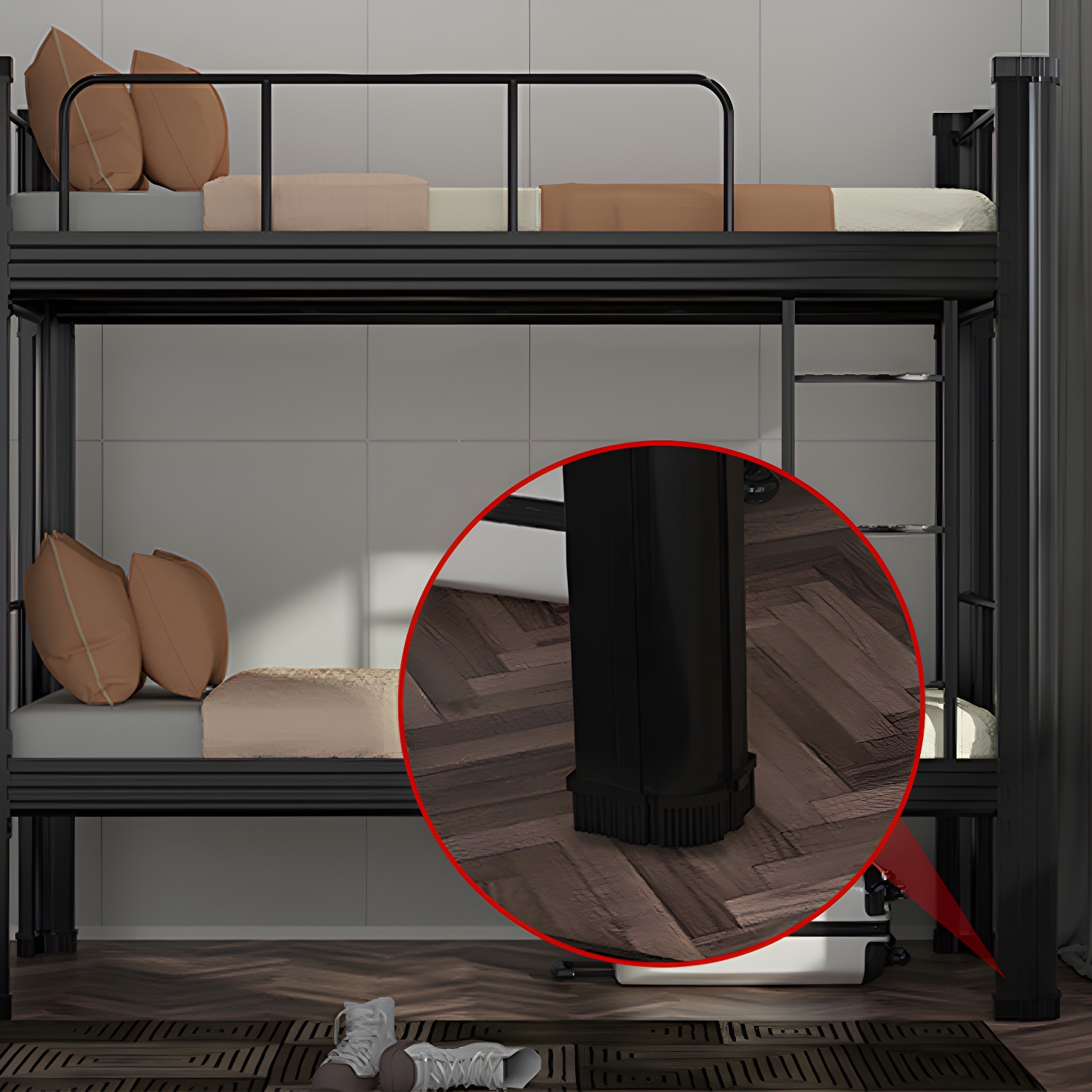 Sleek Iron Frame Modern Bed - Solid Construction and Clean Design for a Restful Sleep - image 8
