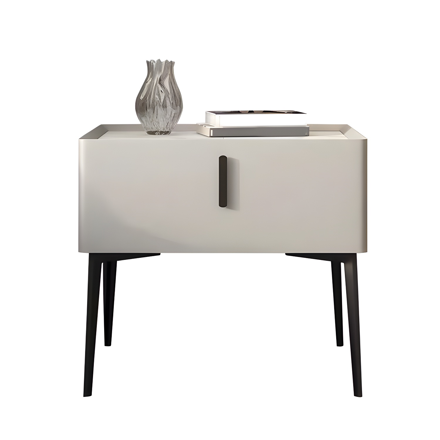 Contemporary 1 Drawer Accent Table Nightstand Antique Finish Bed Nightstand - image 15