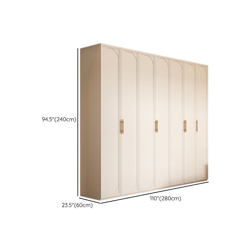 White Minimalist Laminate Wardrobe Closet with Compartments, Soft Close Door, Interior Shelves, and Clothing Rod - image 24