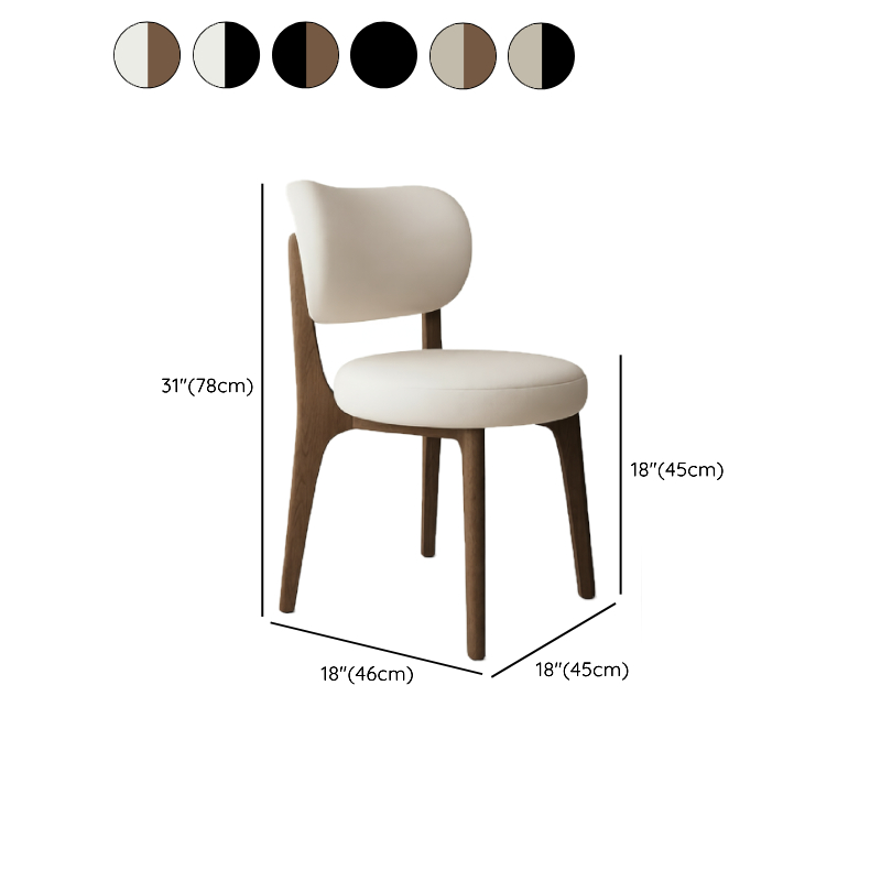 Modish Dining Room Side Chair with Padded Upholstery, Timber Legs, and Low Back - image 12