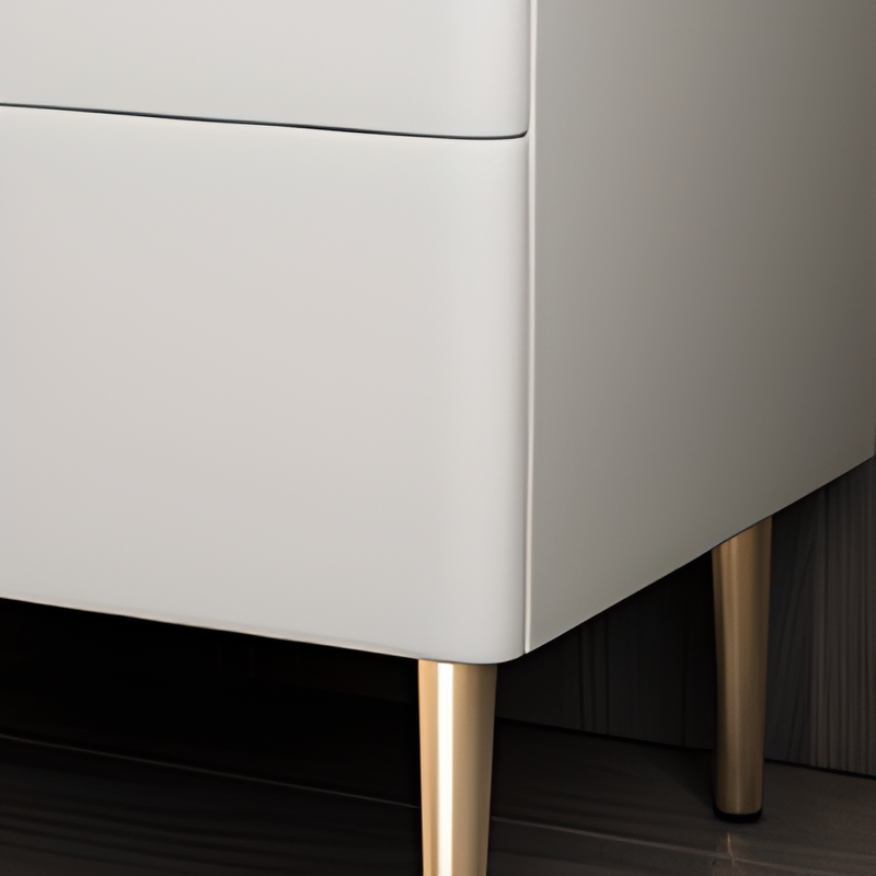 Minimalist 2-Drawer Stone Countertop Bedside Cabinet with Legs - image 14