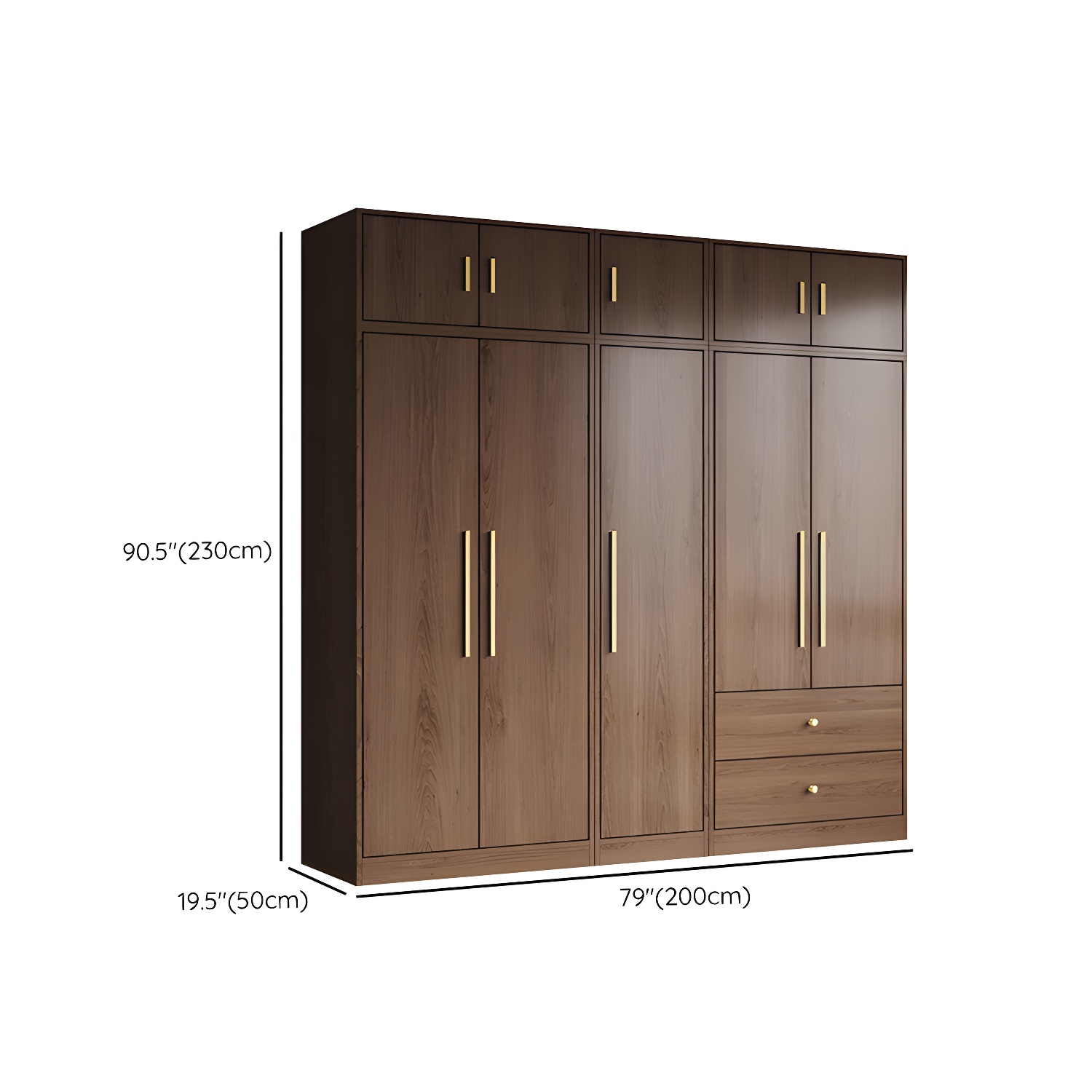 Wood Grain Design Armoires & Wardrobes with Soft Close Door and Storage Space - image 34