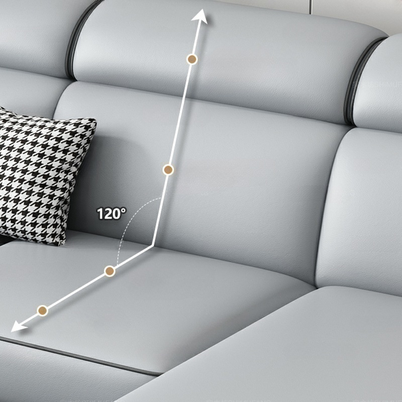 Contemporary Sectional Sofa with Adjustable Pillow and Scratch Resistant Upholstery - image 12