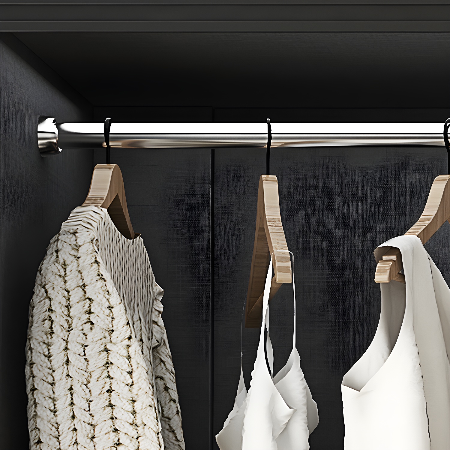 Modern Style Glass Wardrobe 1-Drawer Bedroom Wardrobe Closet - image 8