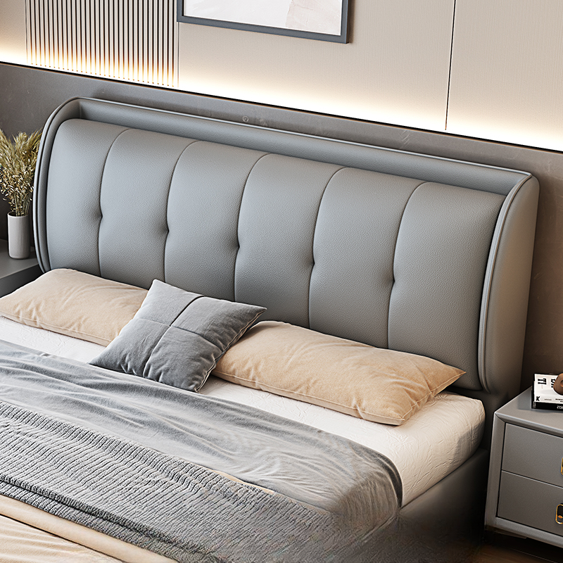 Modish Timber Panel Headboard with No Distressing, Arched/Rectangle/Camelback Shape for Full/King/Queen Bed, Featuring Sponge Upholstery Fill and Standard Height - image 5