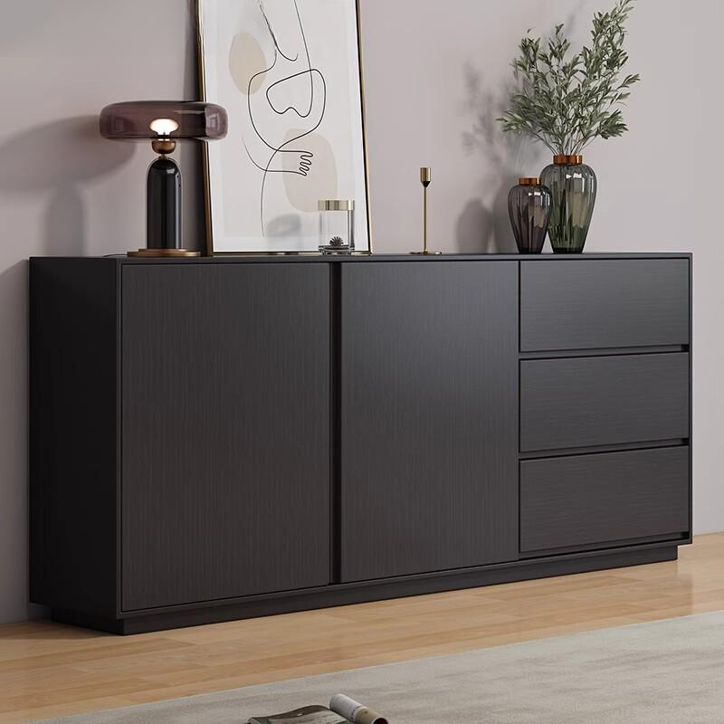 Sideboard with 3 Drawers, Cabinet, Standard Narrow Sizes, Four Internal Shelves, Wood Countertop, and 2 Doors - image 3