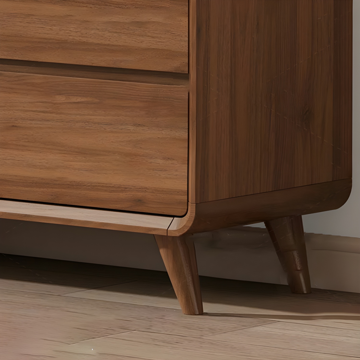 Drawers Included Rubber Wood Chest Brown Wood Grain Design for Home - image 10