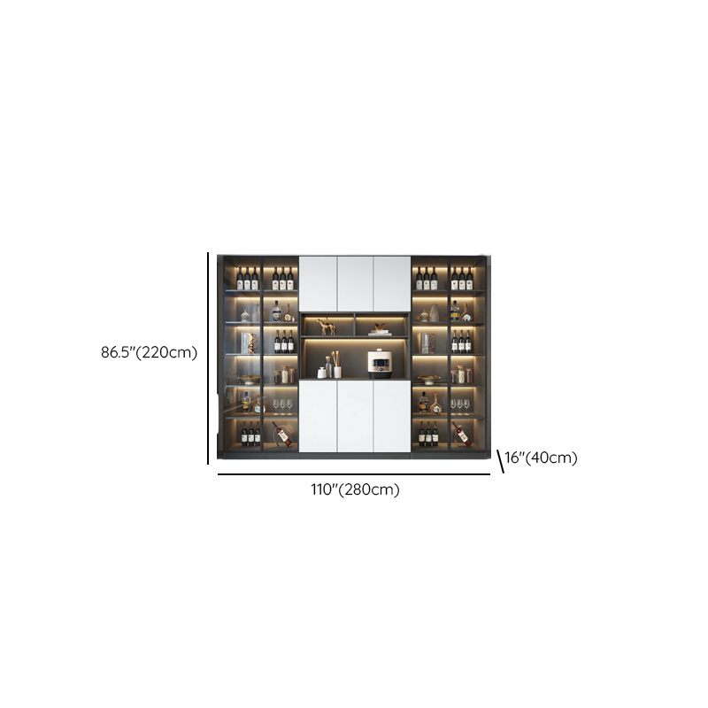 Standard/Wide Chalk 3 Drawers Closet 2 Shelves/1 Shelf Glass Doors Functional Storage Cabinet Sideboard - image 26