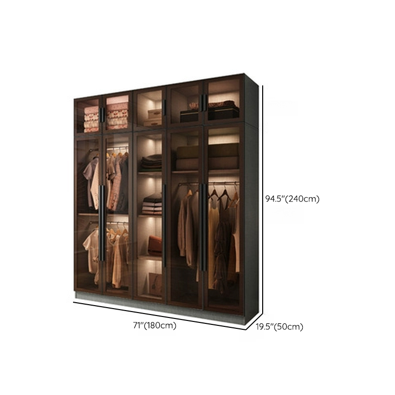 Ink Casual Lumber Wardrobe with Soft Close Door, Interior Shelves, and Hanging Rod - image 29