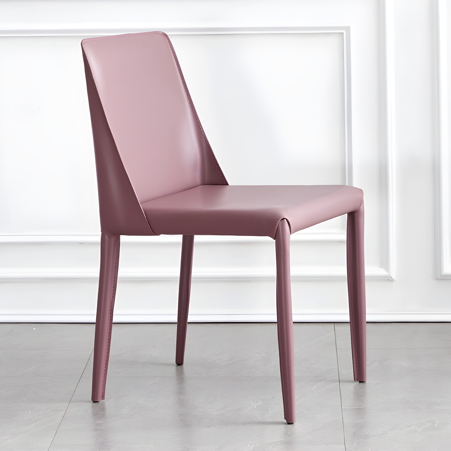 Modern Metal Dining Room Chairs Armless Leather Dining Chair for Restaurant - image 7