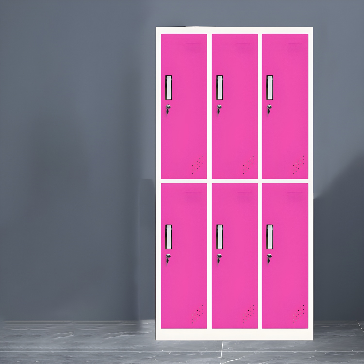 Contemporary Wardrobe 6-Door Metal Wardrobe Closet, 35.43" D x 16.53" W x 70.87" H - image 4