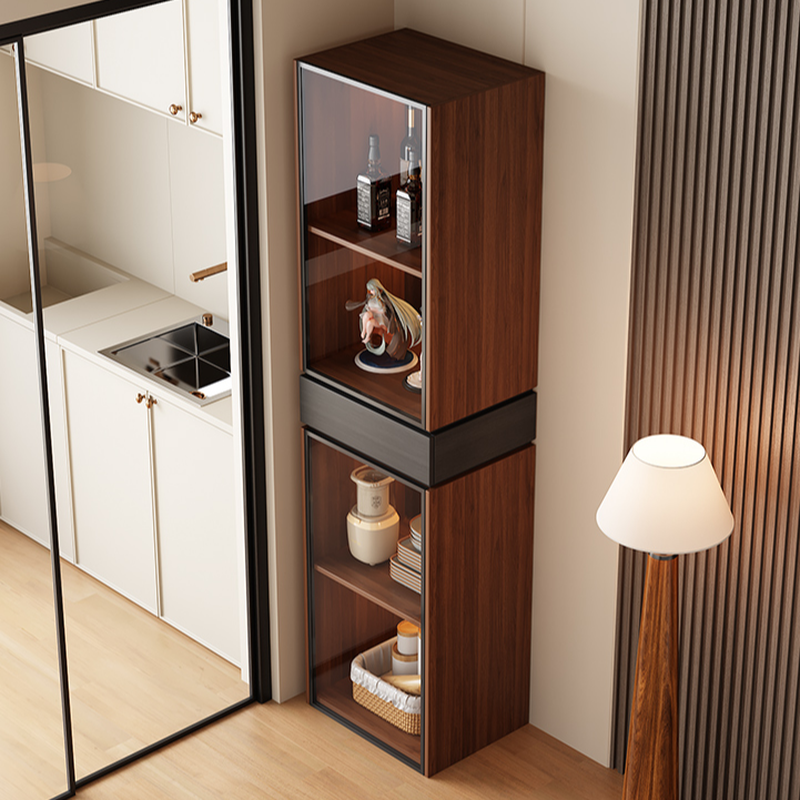 Rectangular Detached Accent Cabinet with Damp-proof, Scratch-immune Glazed Door in Chalk/Sepia and Soft Close Drawer - image 6