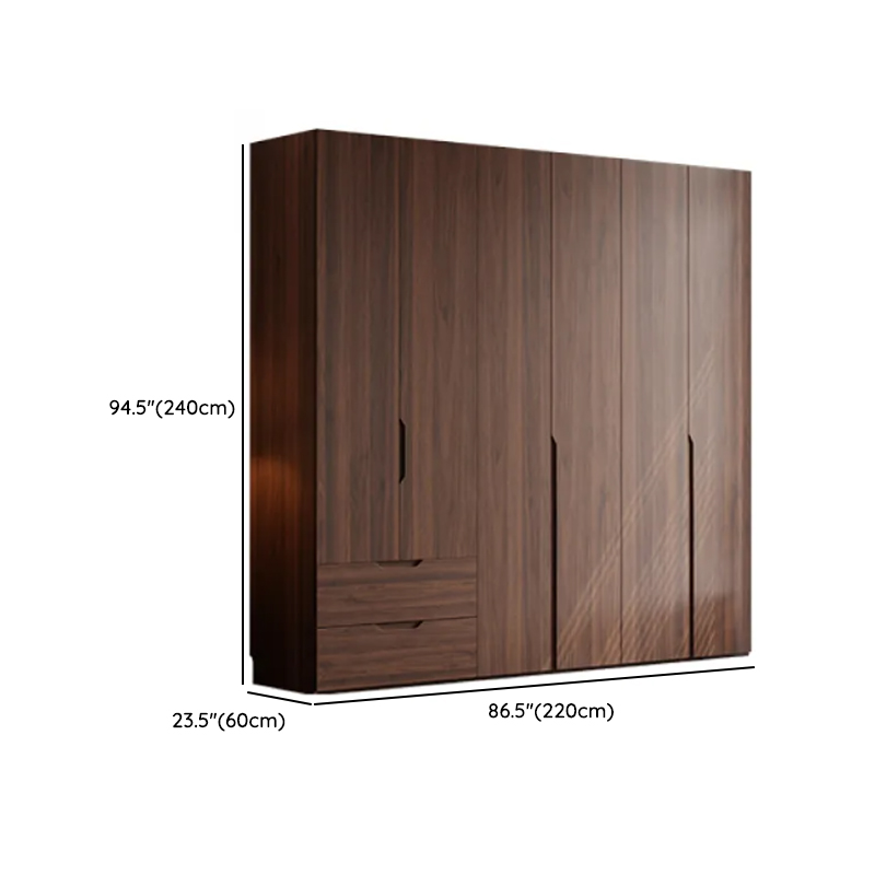 Acorn Minimalist Natural Wood Wardrobe Closet with 2 Drawers, Soft Close Door, Interior Shelves, and Clothing Rod - image 15