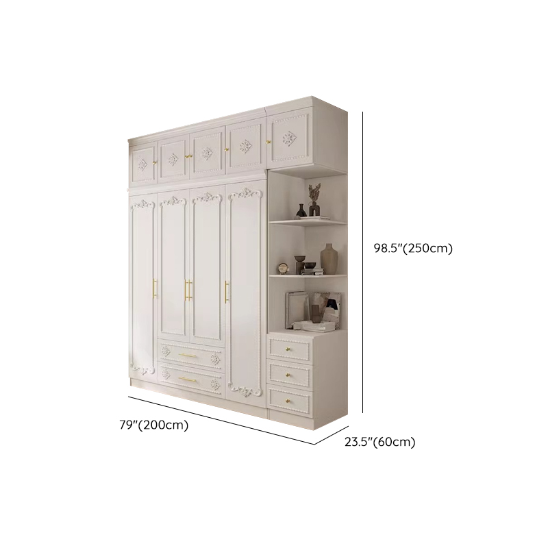 White Simple Timber Wardrobe Closet Soft Close Drawer Soft Close Door Interior Shelves - image 24