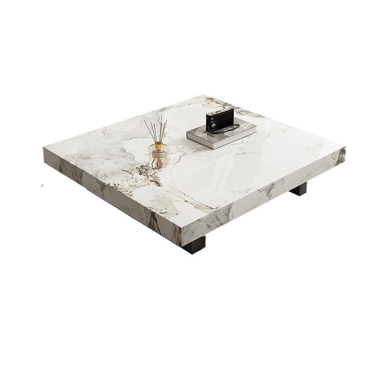 Square Board Game Coffee Table with Sled Base Suitable for Living Room Use