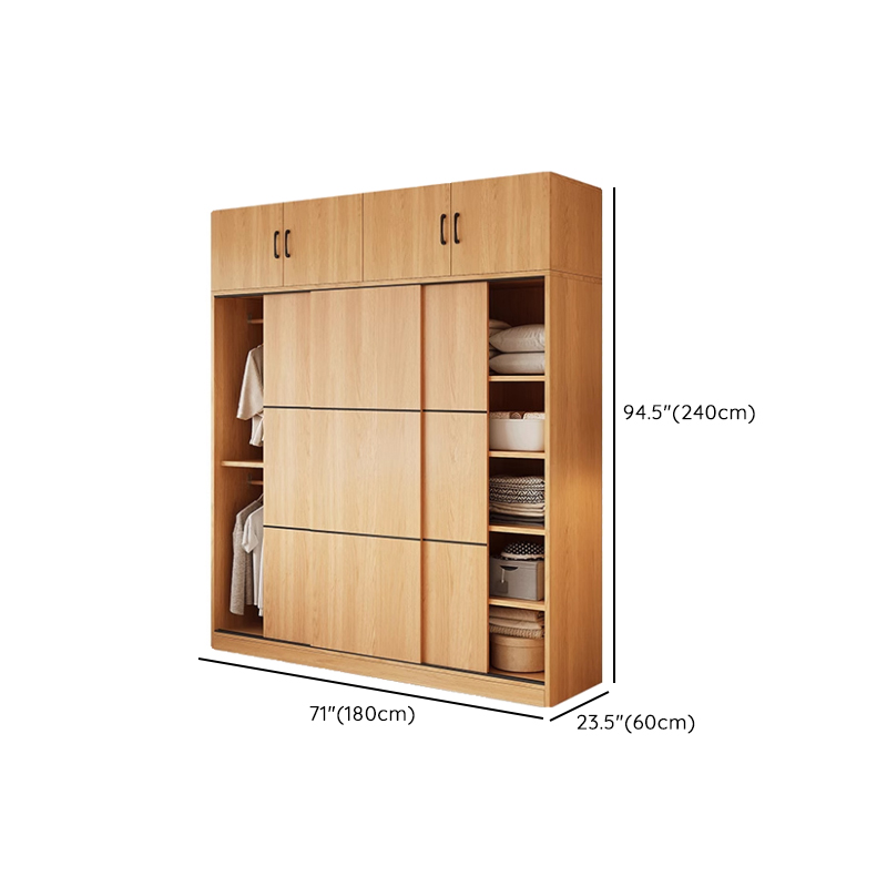 Minimalist Wooden Independent Wardrobe Closet with Soft Close Door, Interior Shelves, and Clothing Rod - image 18