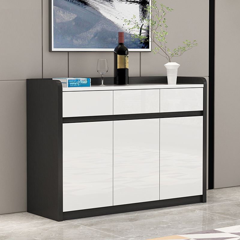 Minimalist Sintered Stone Buffet Table with 3 Drawers/Single Drawer, Closet, Standard/Wide/Narrow Size, Changeable Shelf, and 5 Doors/4 Doors/3 Doors