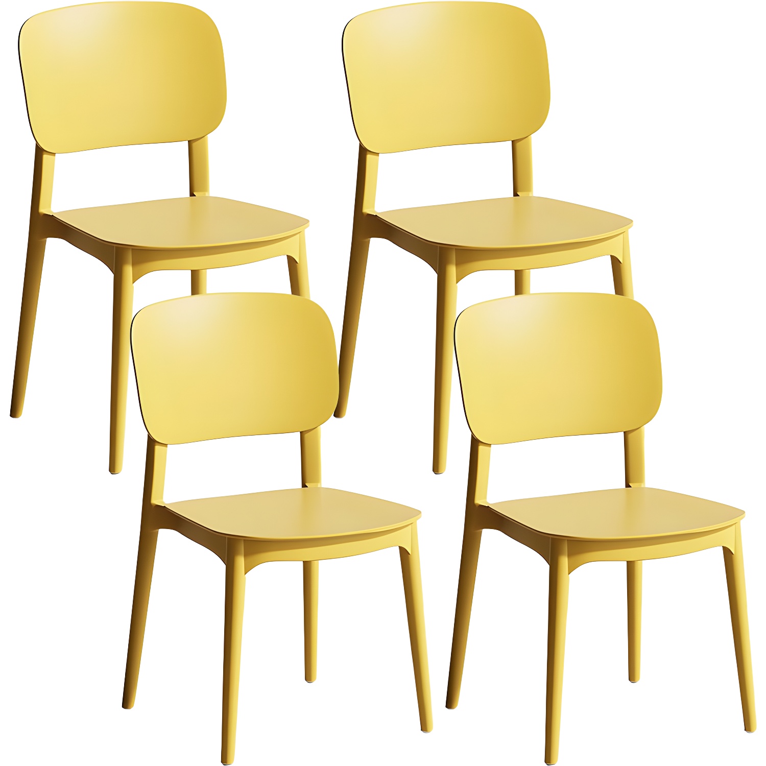 Scandinavian Style Stackable Kitchen&Dining Chair, Plastic and Non-Upholstered - image 9