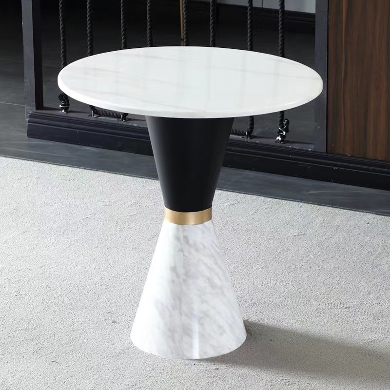 Glamorous Rounded Stone Dining Table for 2, Scratch-proof and Fixed Mechanism - image 14