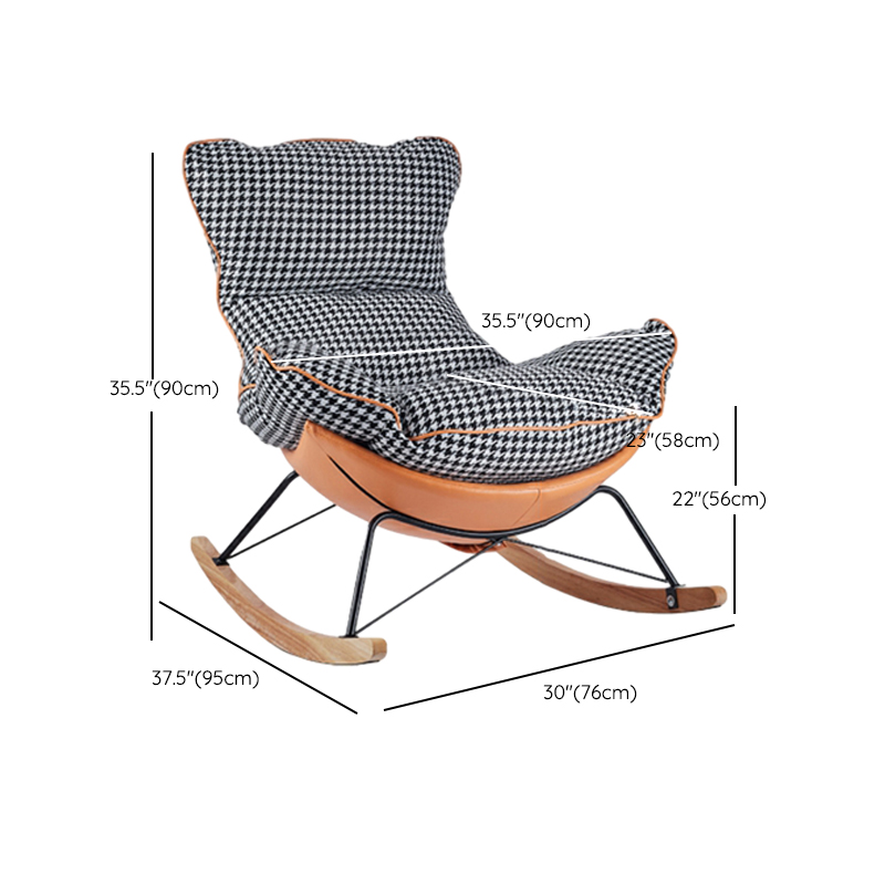 Comfortable Upholstered Rocking Chair with Solid Wood Frame for Modern Home Decor - image 21