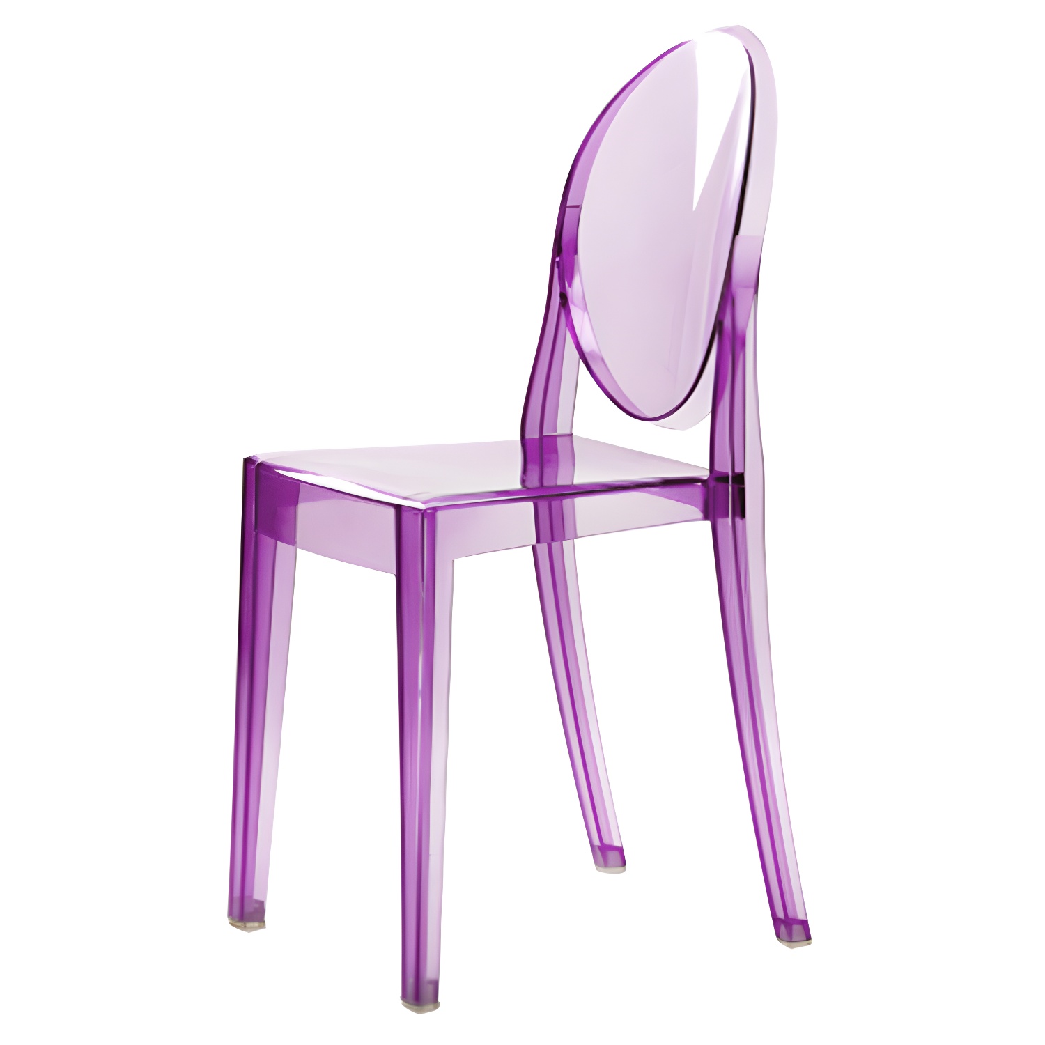 Scandinavian Winehouse Plastic Side Chair Transparent Open Dining Chair (Set of 4) - image 21