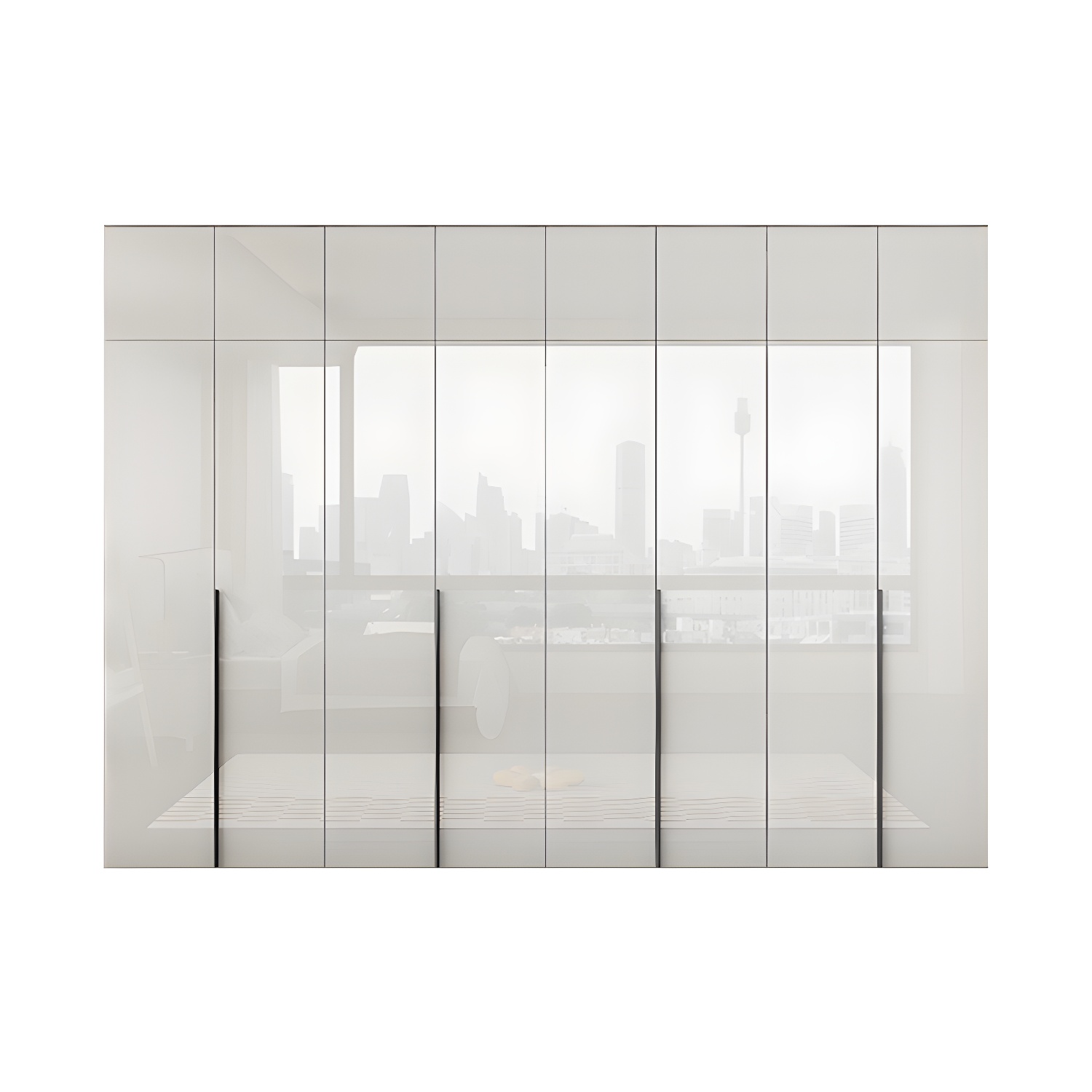 Modern White Wood Wardrobe Armoire - Drawers and Shelves Included - image 5