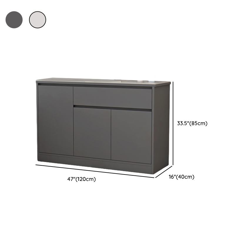 Buffet Table/Server with 1 Drawer, Drawers Storage, Sintered Stone Countertop, Adjustable Shelving, and 4 Doors/3 Doors/2 Doors Tabletop - image 15