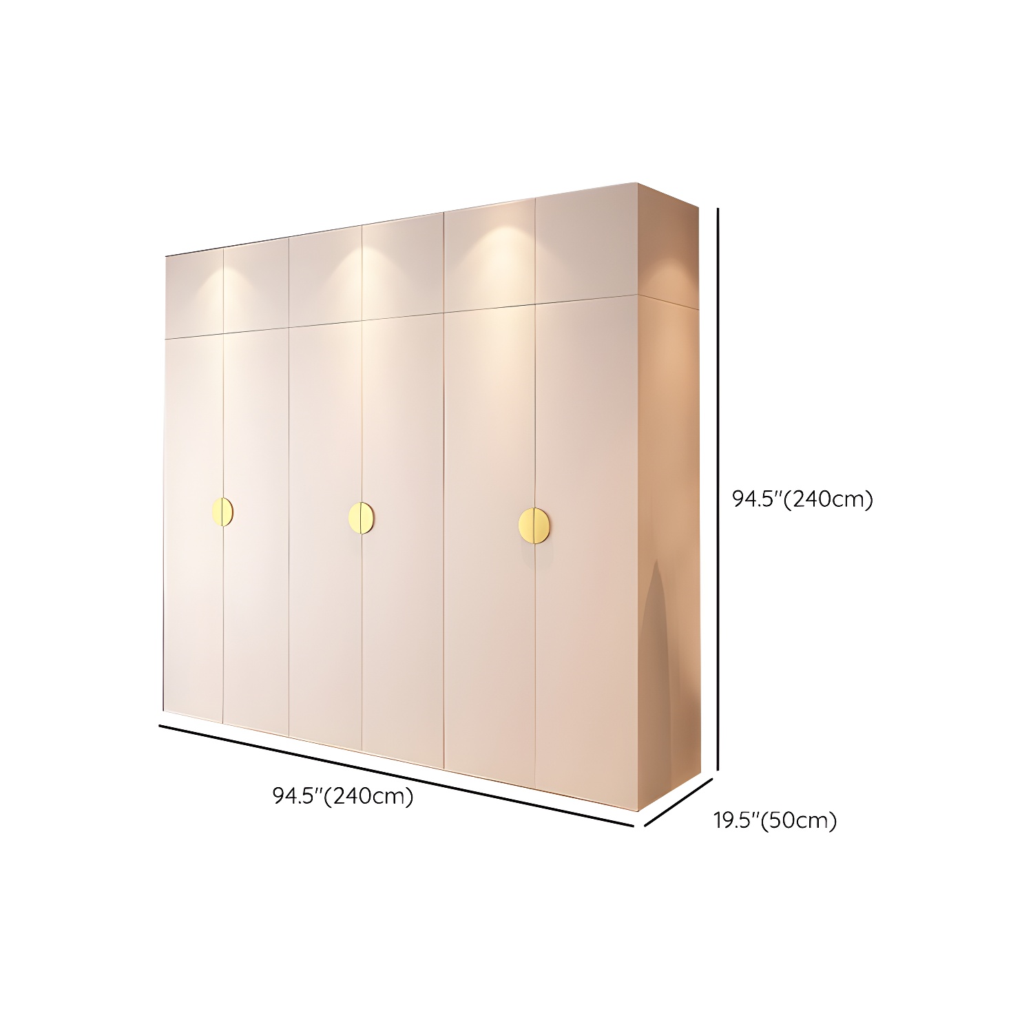 Chic White Wood Wardrobe Armoire with Clothing Rod & Shelves - image 26