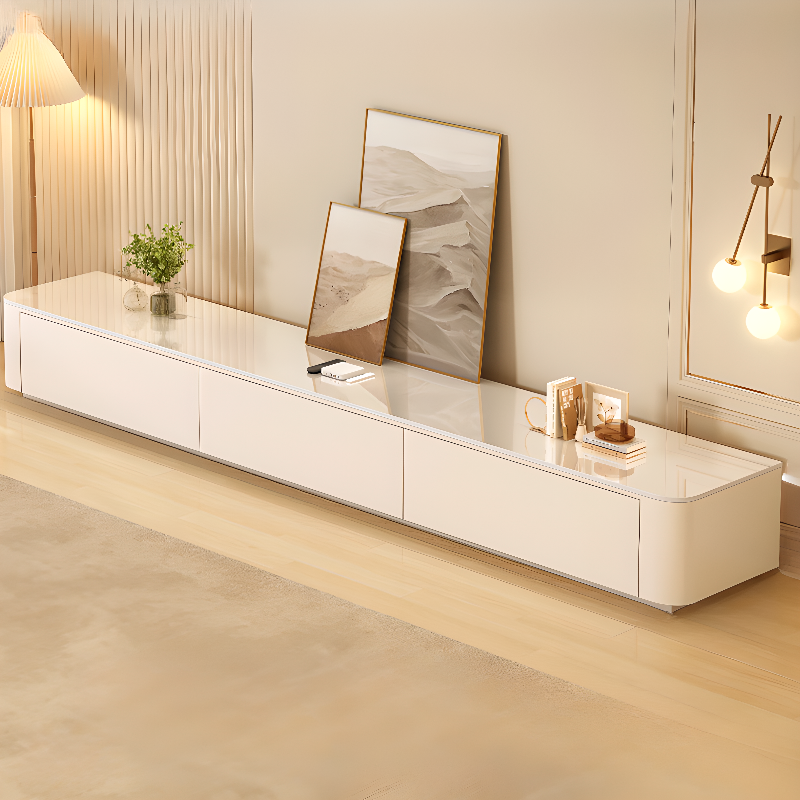 Rectangular Sintered Stone Countertop TV Stand with 3-Drawer/5 Drawers/4 Drawers and Cable Management in a Modern Simple Style - image 4