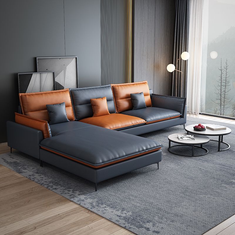 Casual Straight Stain Resistant Sofa in Dark Grey with Horizontal Orientation, Sponge Seat Fill, and Square Arm - image 3