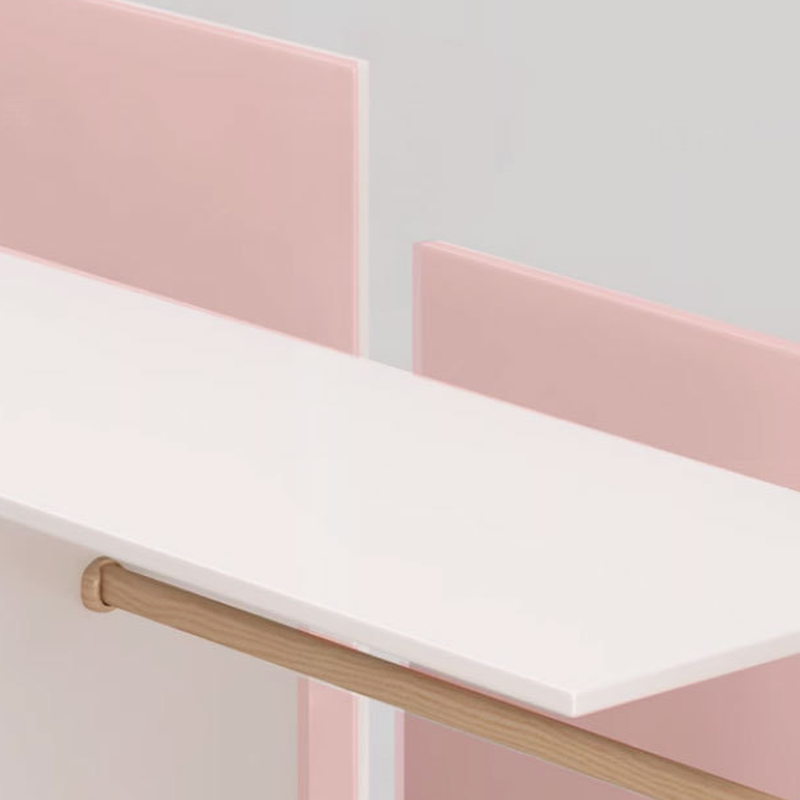 Chalk Minimalist Laminate Cabinet Armoire with Compartments, Interior Shelves, and Clothing Rod - image 6
