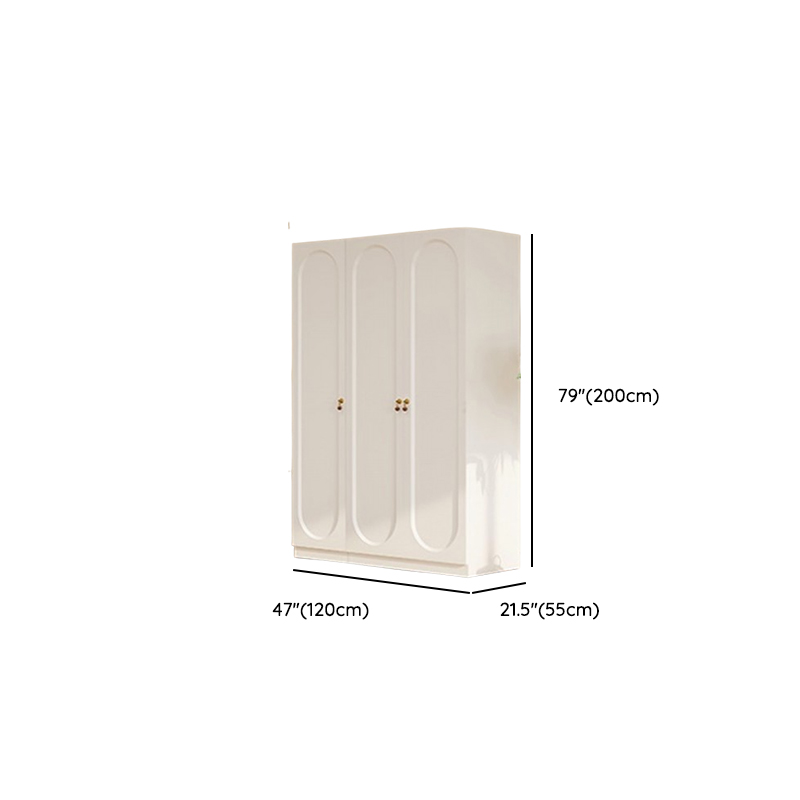 White Modish Manufactured Wood Armoire Cabinet with Adaptable Shelf, Soft Close Door, and Clothing Rod - image 10