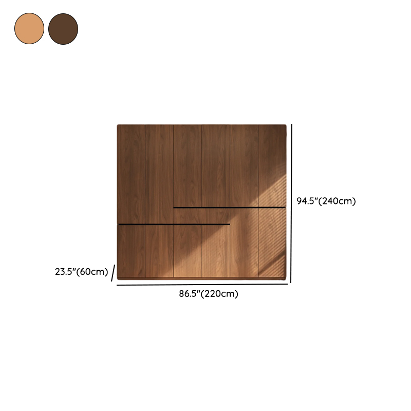 Modish Natural Wood Independent Armoire Cabinet with Soft Close Drawer, Soft Close Door, Interior Shelves, and Clothing Rod - image 22