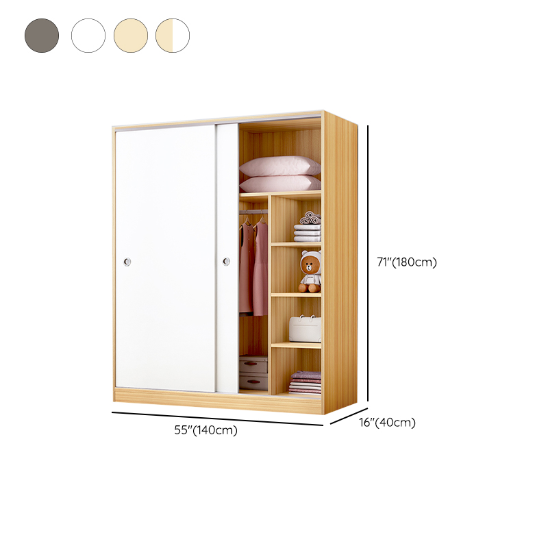 Elegant Wood Armoire Wardrobe with Clothing Rod and Shelves - Modern Style - No Distressing - image 16