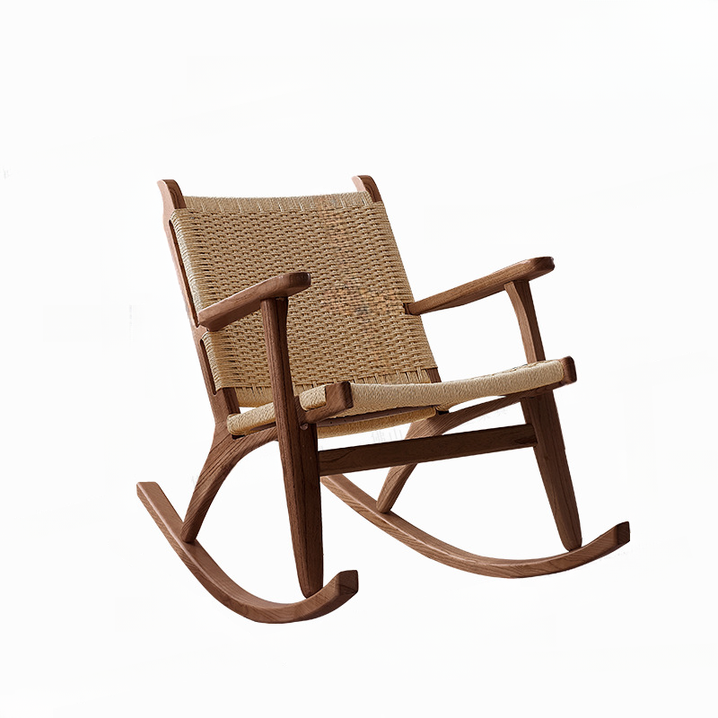 Wood Front Porch Rocking Chairs with Rear Back, Stationary - image 4