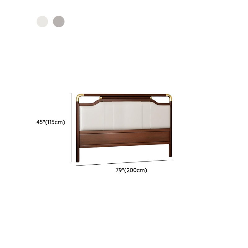 Modish No Distressing Timber Panel Headboard with Rectangle/Stepped Shape for Queen/King/Full Bed, Featuring Sponge Upholstery and Standard Height - image 15